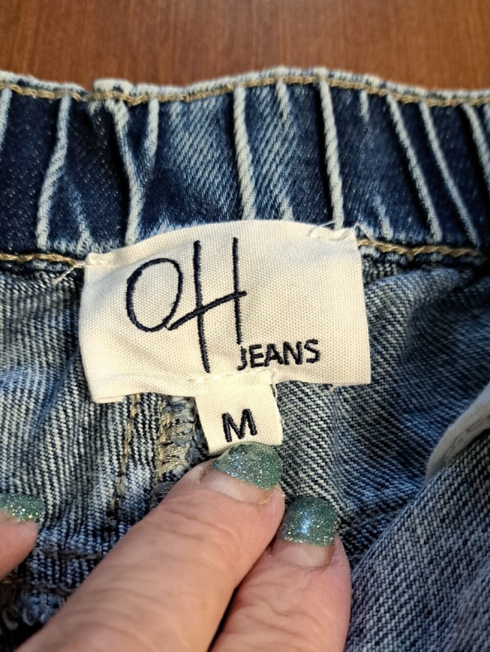 Oh Denim  M Flare Jeans with Pink & Coral Embroidery and Fringe Inseam 27" Nwot - Picture 2 of 4